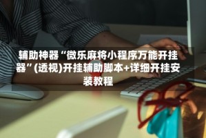 辅助神器“微乐麻将小程序万能开挂器”(透视)开挂辅助脚本+详细开挂安装教程