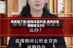 疫情期下款(疫情这段时间,各种贷款逾期怎么办)
