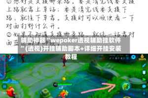 辅助神器“wepoker透视辅助挂软件”(透视)开挂辅助脚本+详细开挂安装教程