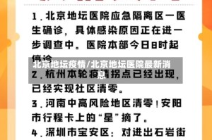 北京地坛疫情/北京地坛医院最新消息