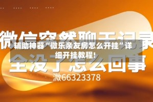 辅助神器“微乐亲友房怎么开挂”详细开挂教程!