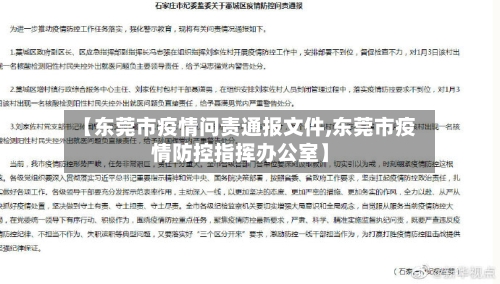 【东莞市疫情问责通报文件,东莞市疫情防控指挥办公室】-第1张图片