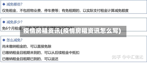 疫情房租资讯(疫情房租资讯怎么写)-第2张图片