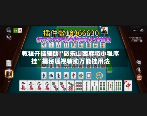 教程开挂辅助“微乐山西麻将小程序挂”揭秘透视辅助万能挂用法-第3张图片