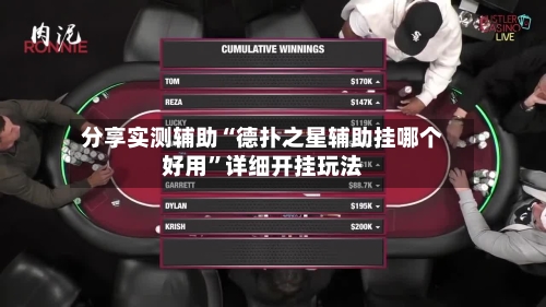 分享实测辅助“德扑之星辅助挂哪个好用”详细开挂玩法-第1张图片